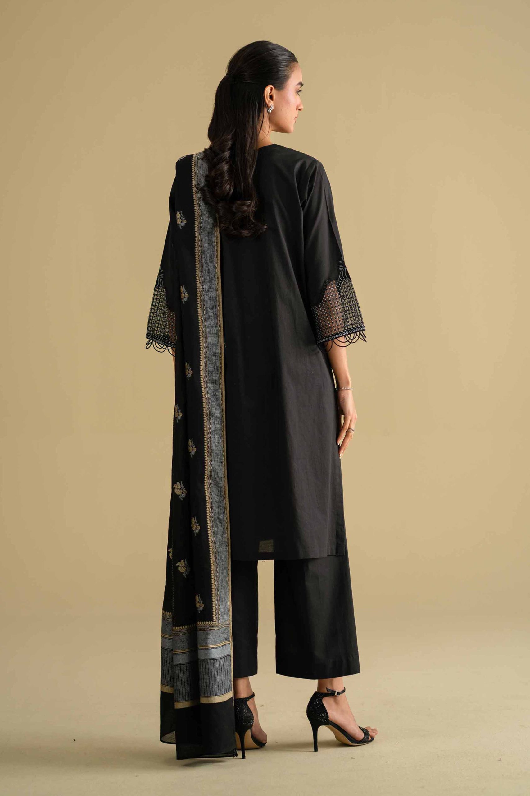 3 Piece - Embroidered Suit - KFE26-82 - Image 3