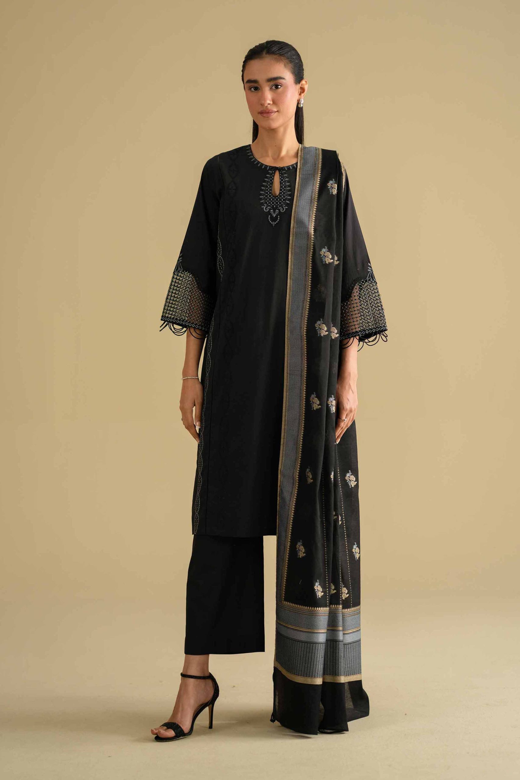 3 Piece - Embroidered Suit - KFE26-82