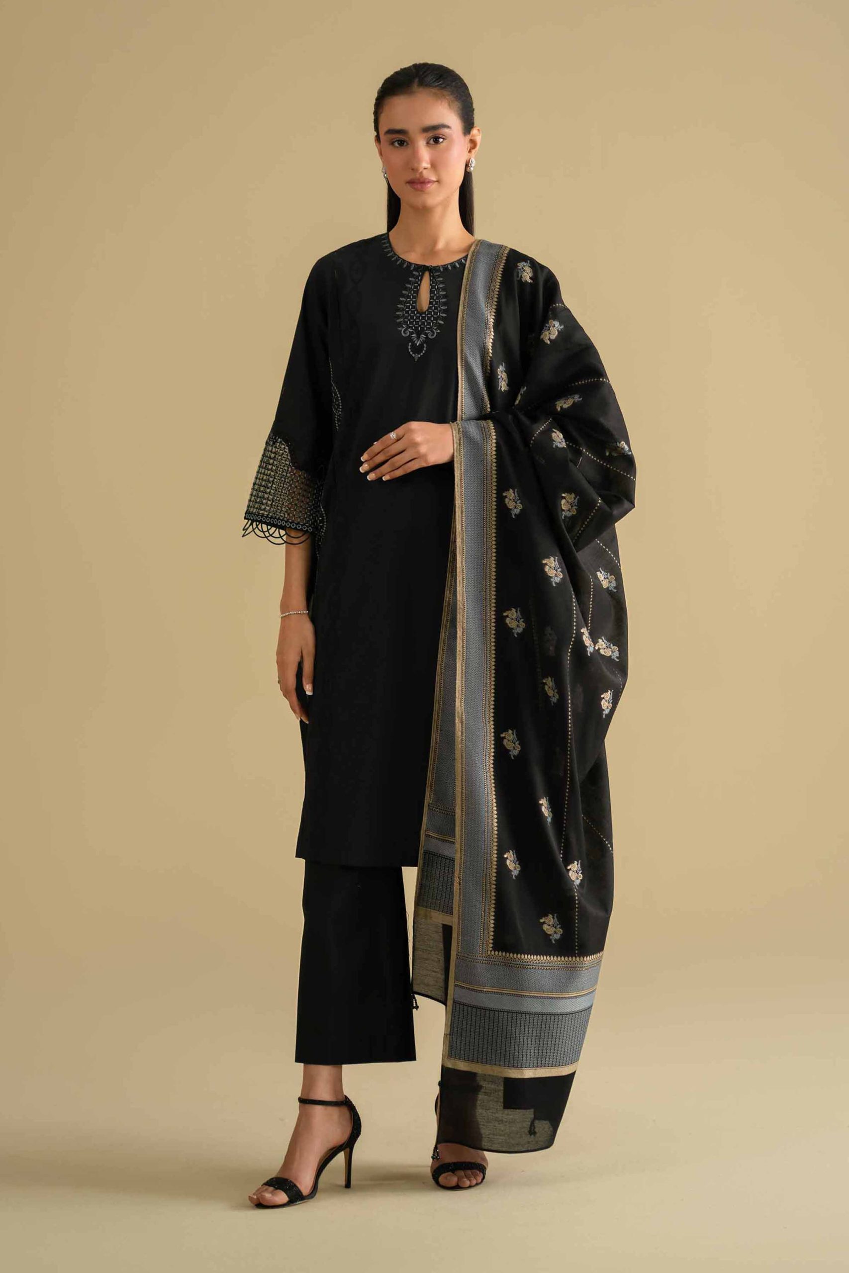 3 Piece - Embroidered Suit - KFE26-82 - Image 4