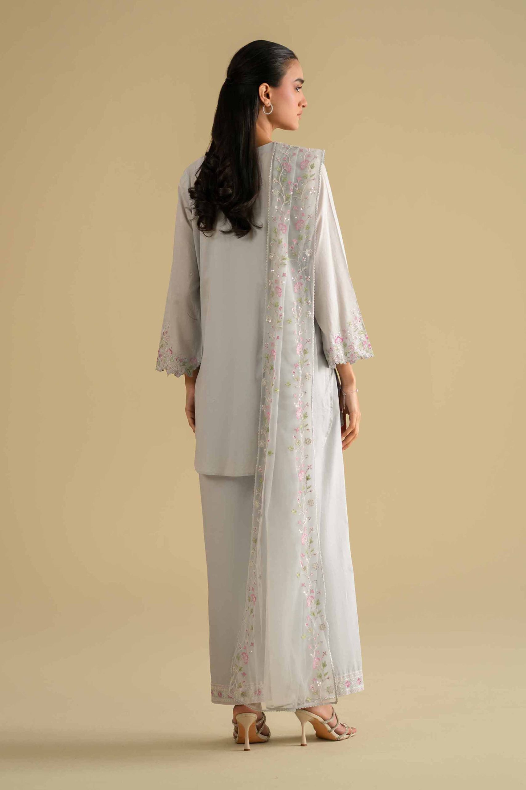 3 Piece - Embroidered Suit - KFE26-95 - Image 3