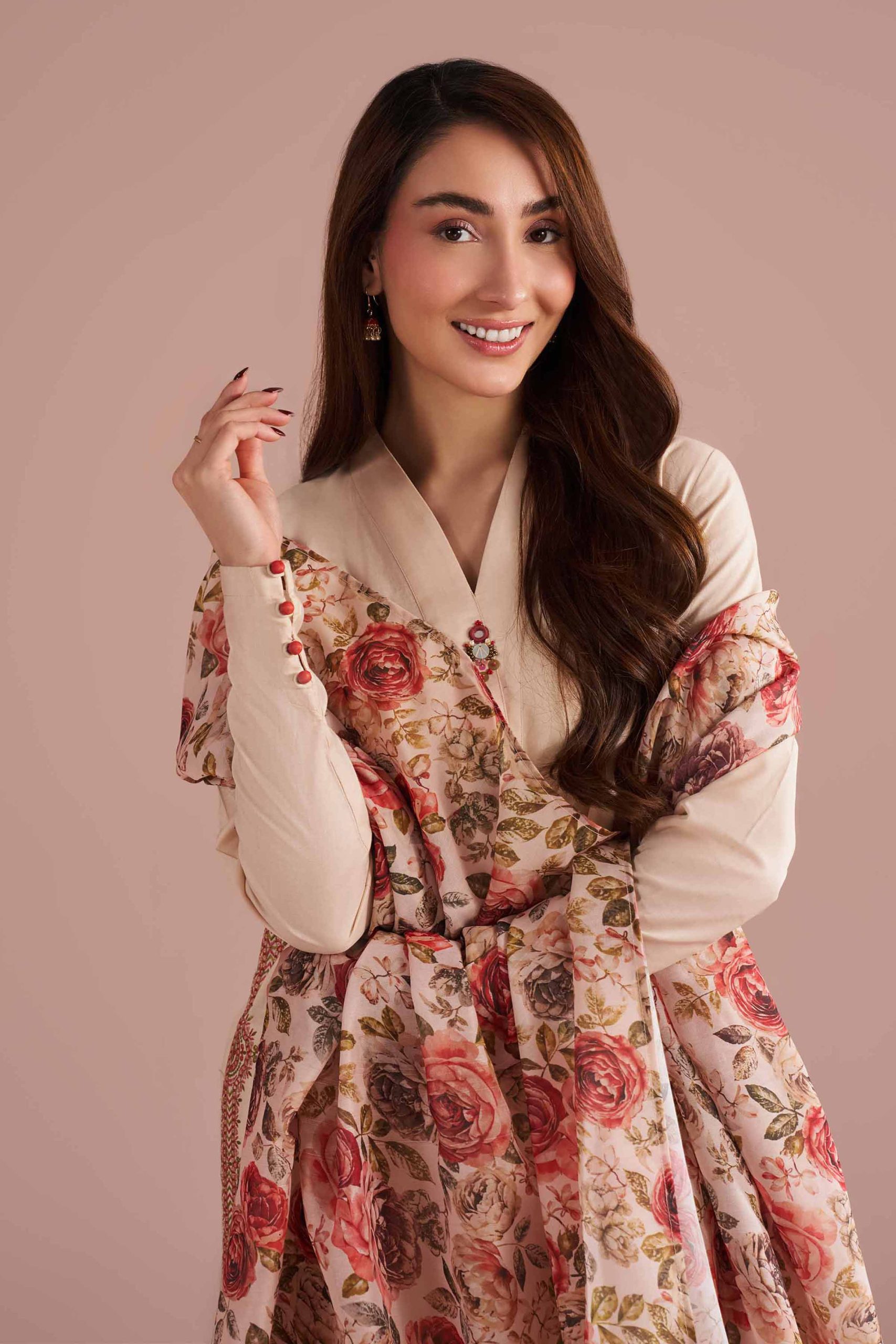 2 Piece - Printed Embroidered Suit - PE26-141 - Image 2