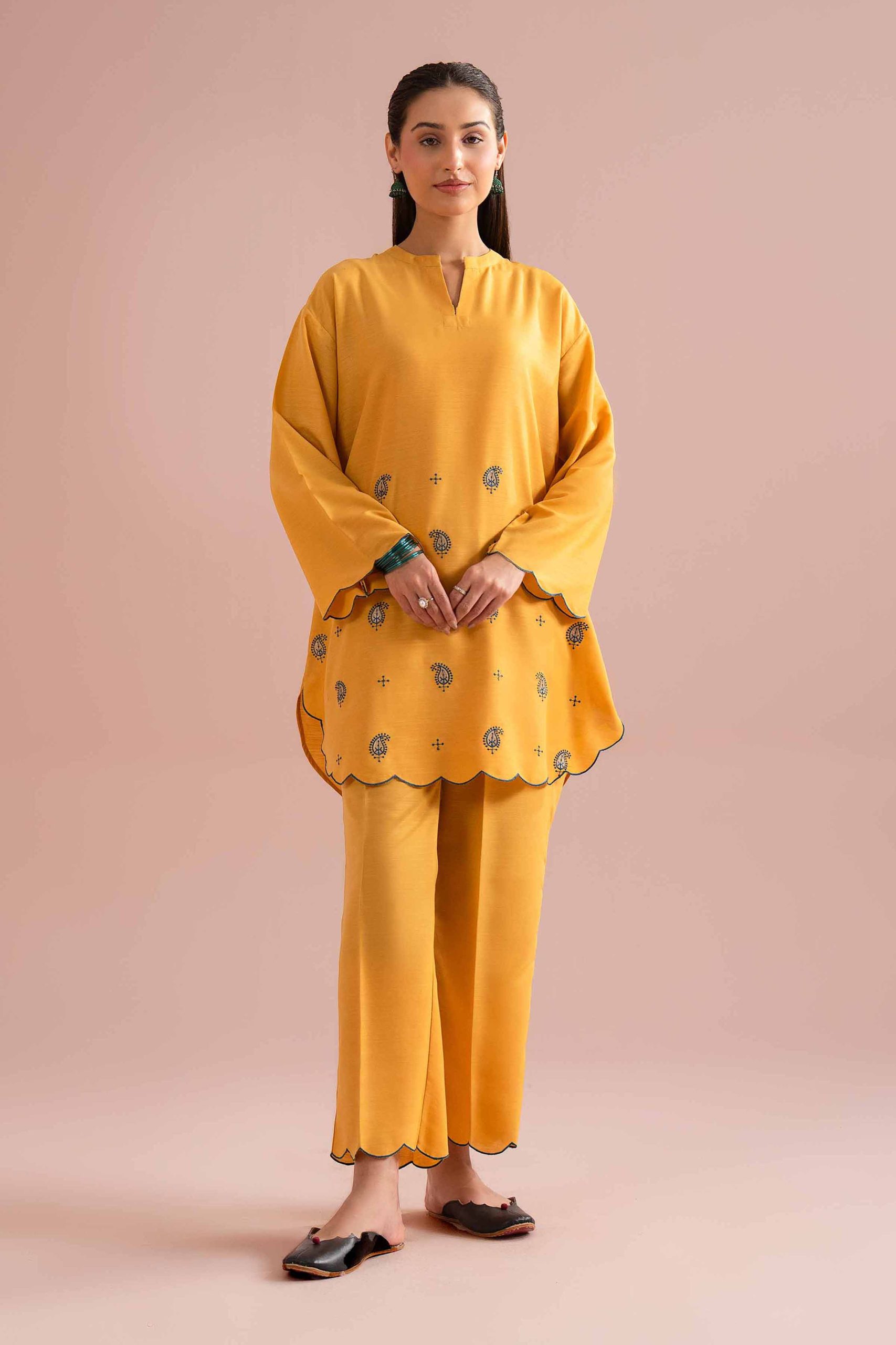 2 Piece - Embroidered Suit - PE26-162 - Image 5
