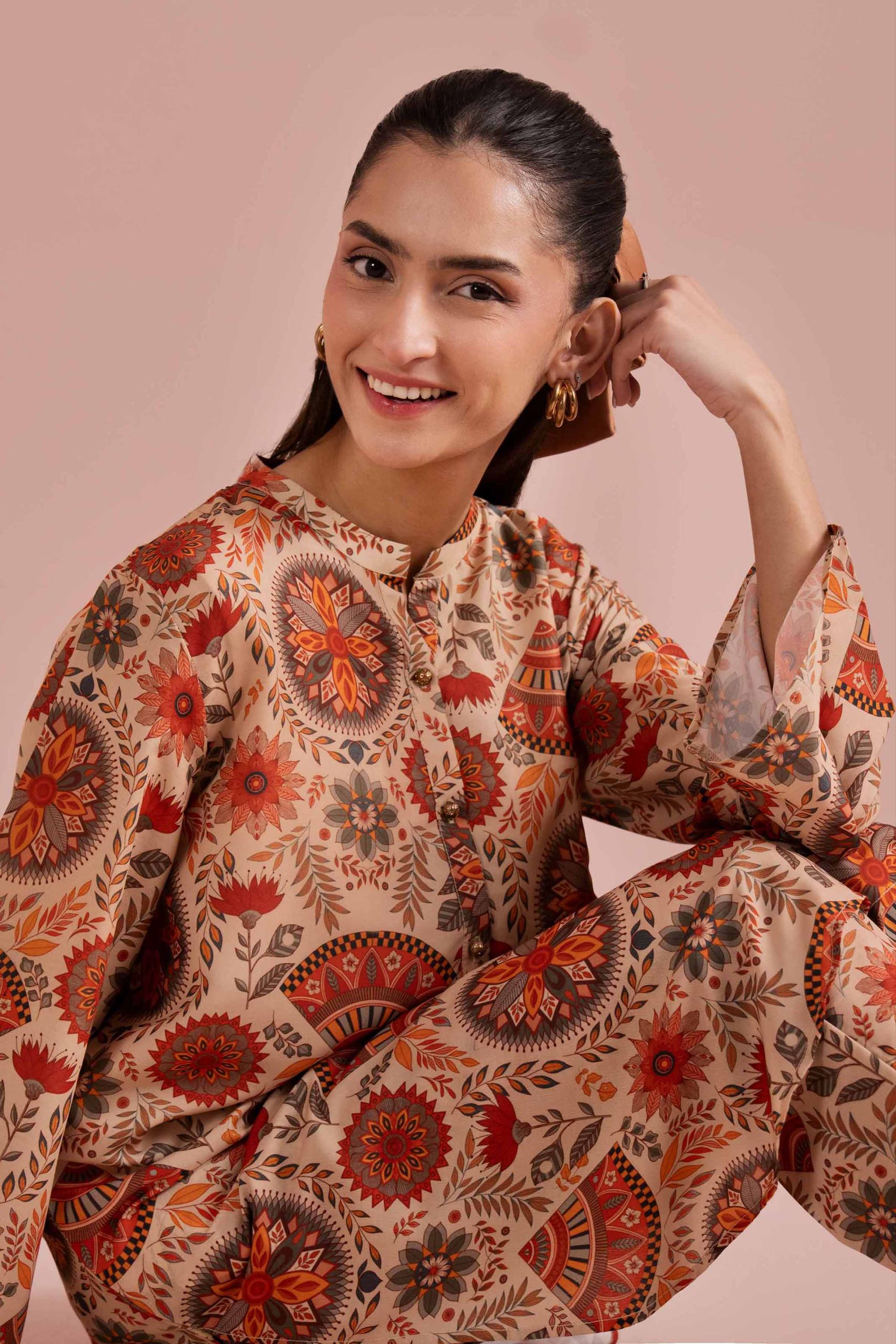 2 Piece - Printed Suit - PE26-18 - Image 2