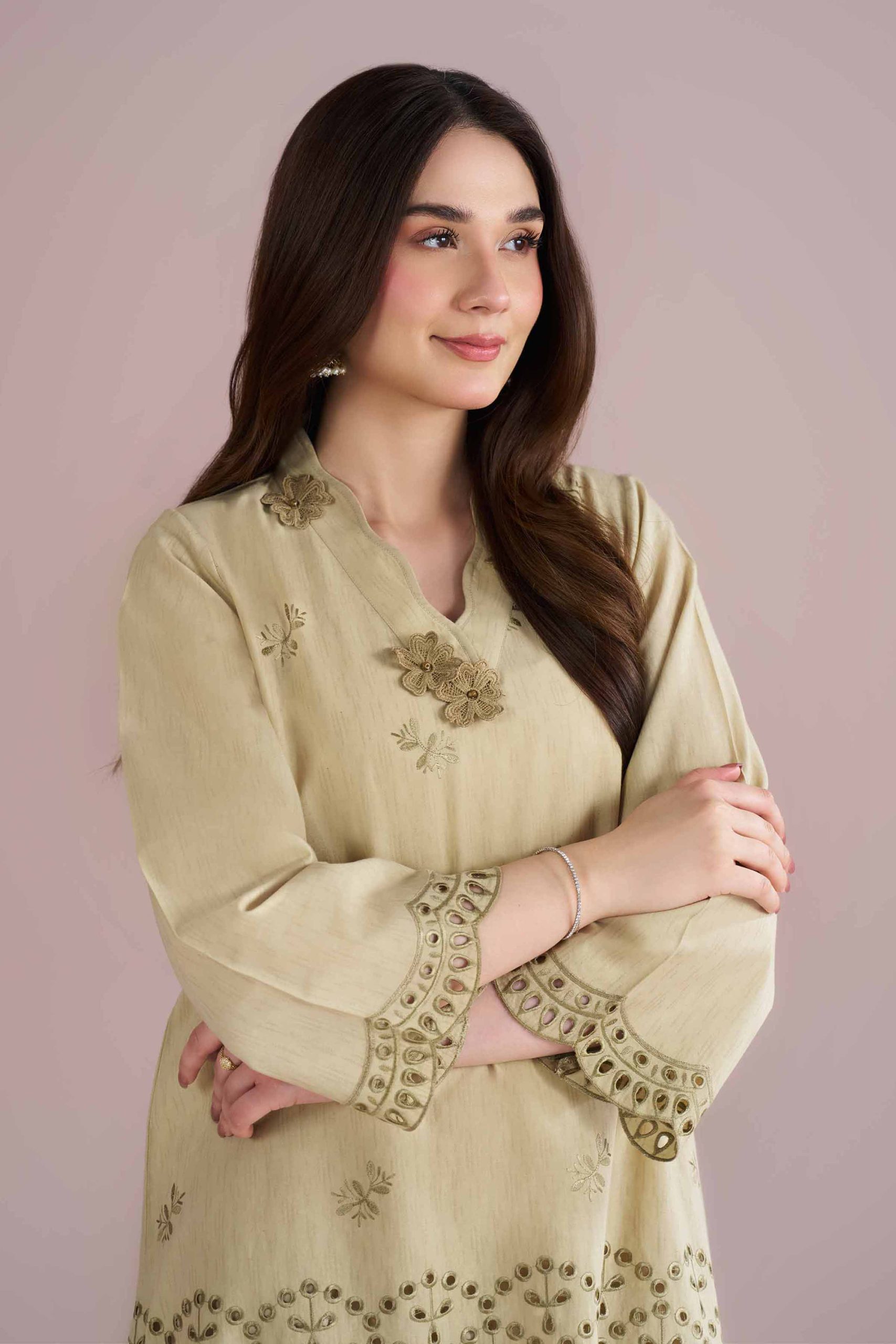 2 Piece - Embroidered Suit - PE26-233 - Image 2