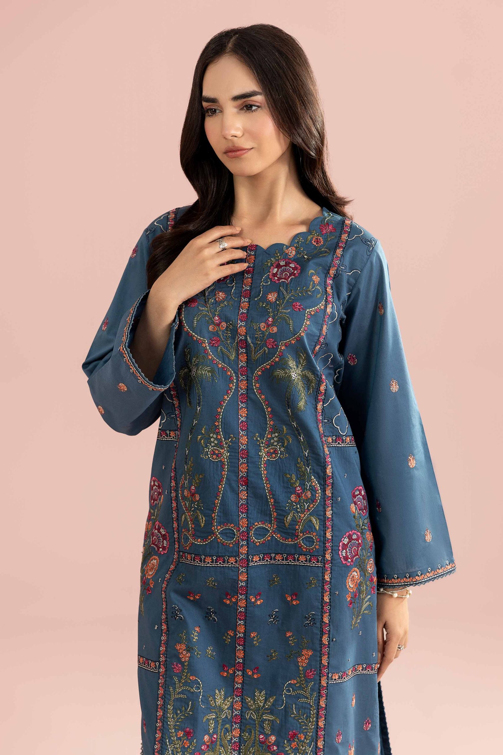 2 Piece - Embroidered Suit - PE26-244 - Image 2