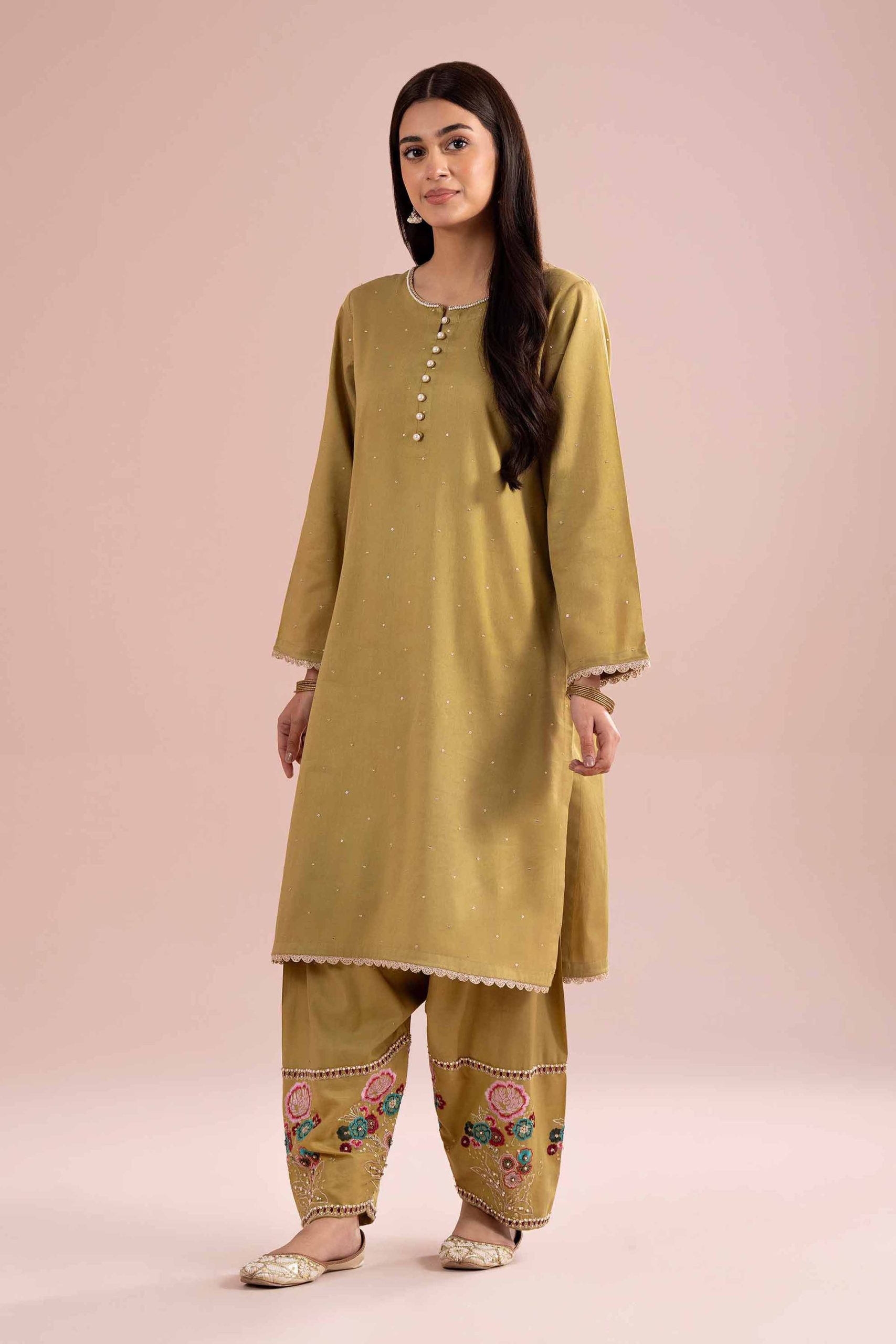 2 Piece - Embroidered Suit - PE26-247 - Image 4
