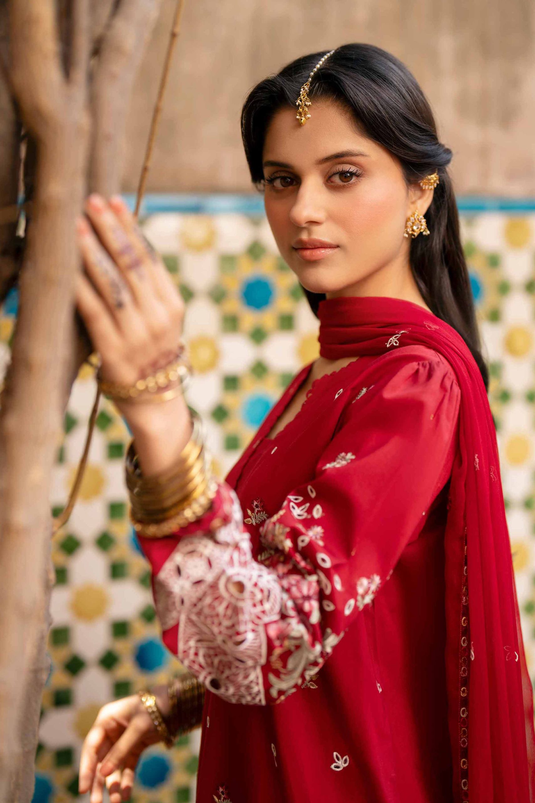 3 Piece - Embroidered Suit - PE26-293 - Image 2