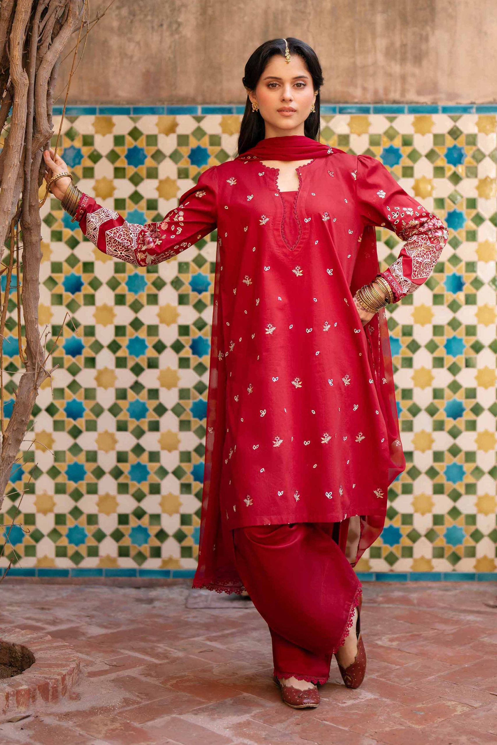 3 Piece - Embroidered Suit - PE26-293