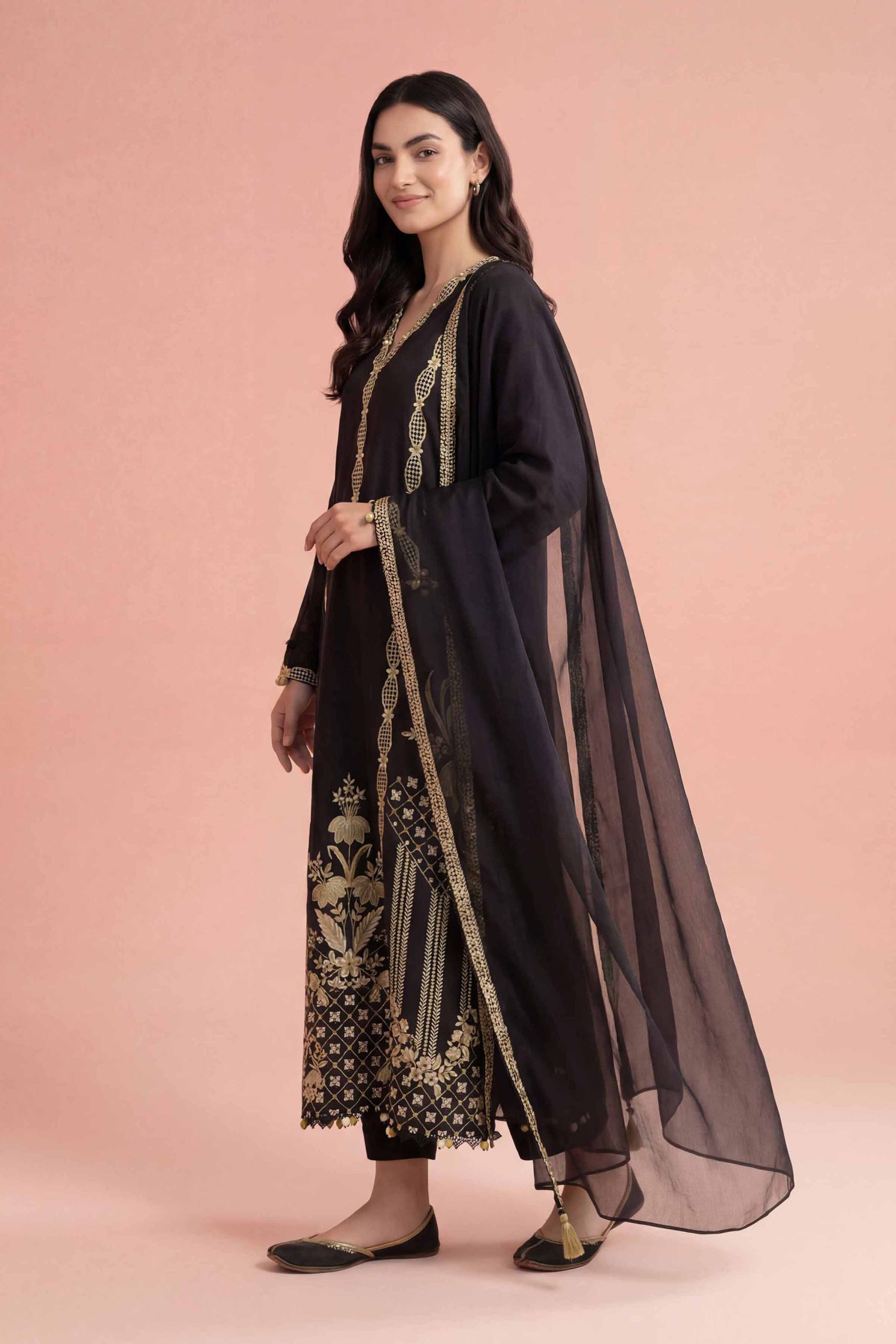 3 Piece - Embroidered Suit - PE26-294
