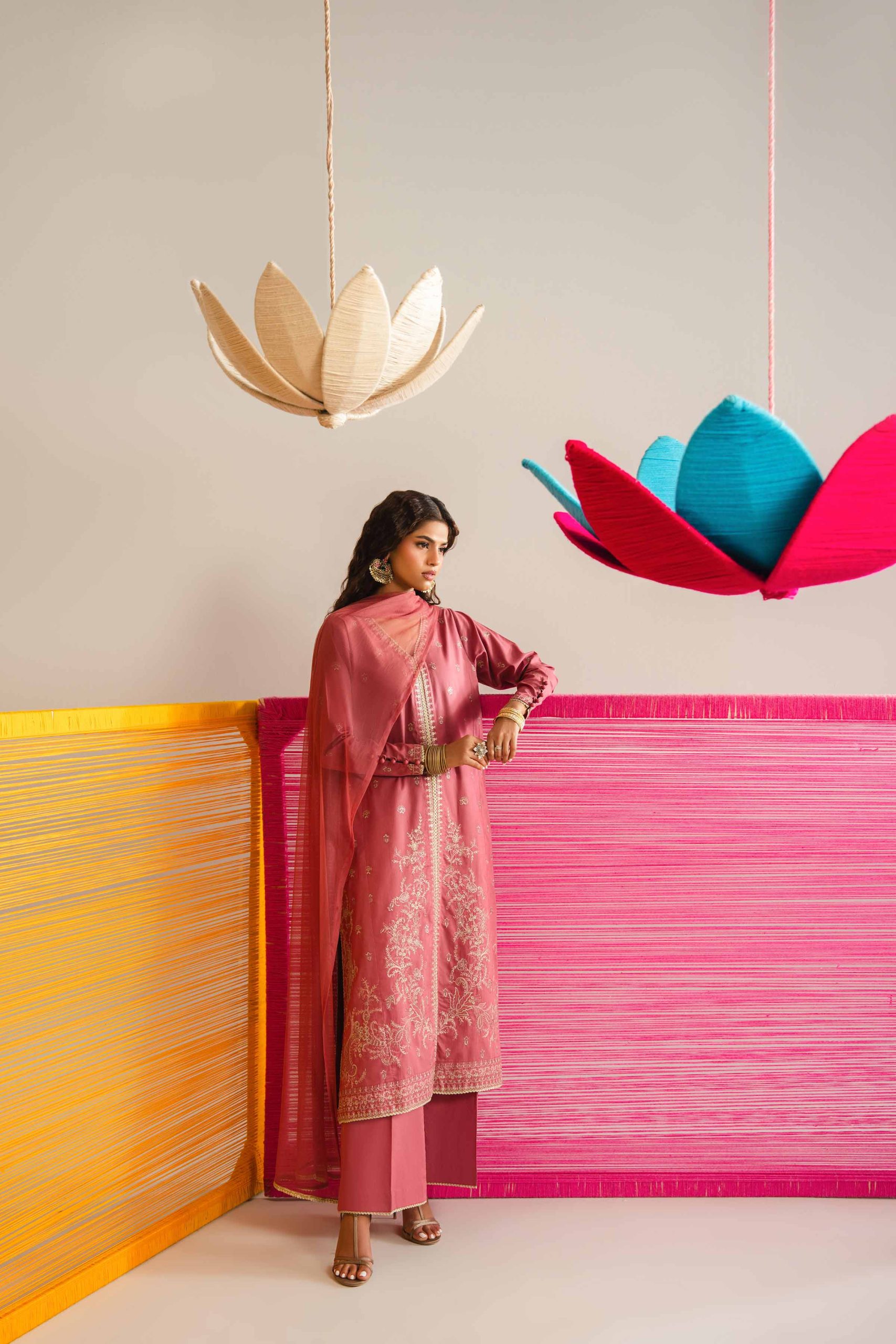 3 Piece - Embroidered Suit - PE26-326 - Image 4
