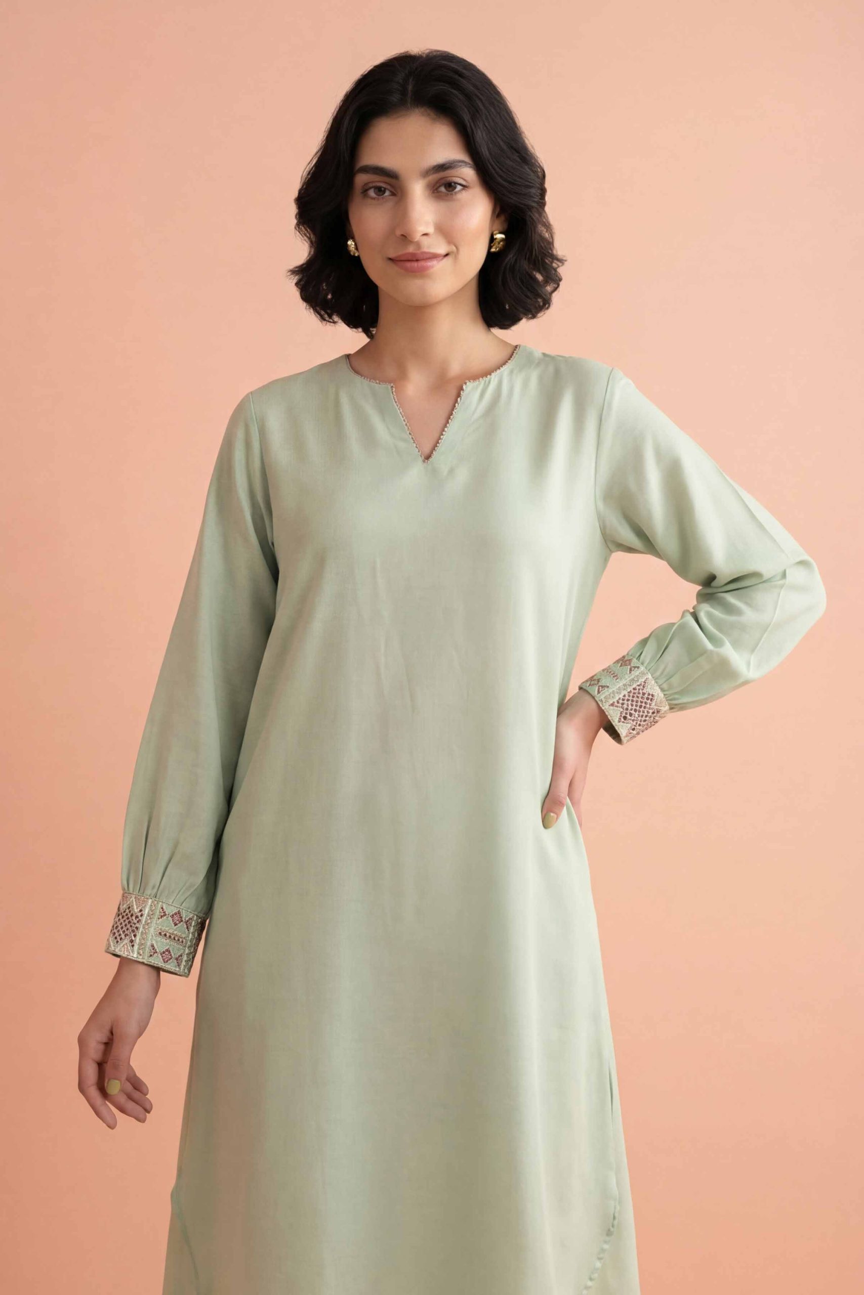 2 Piece - Embroidered Suit - PE26-409 - Image 2