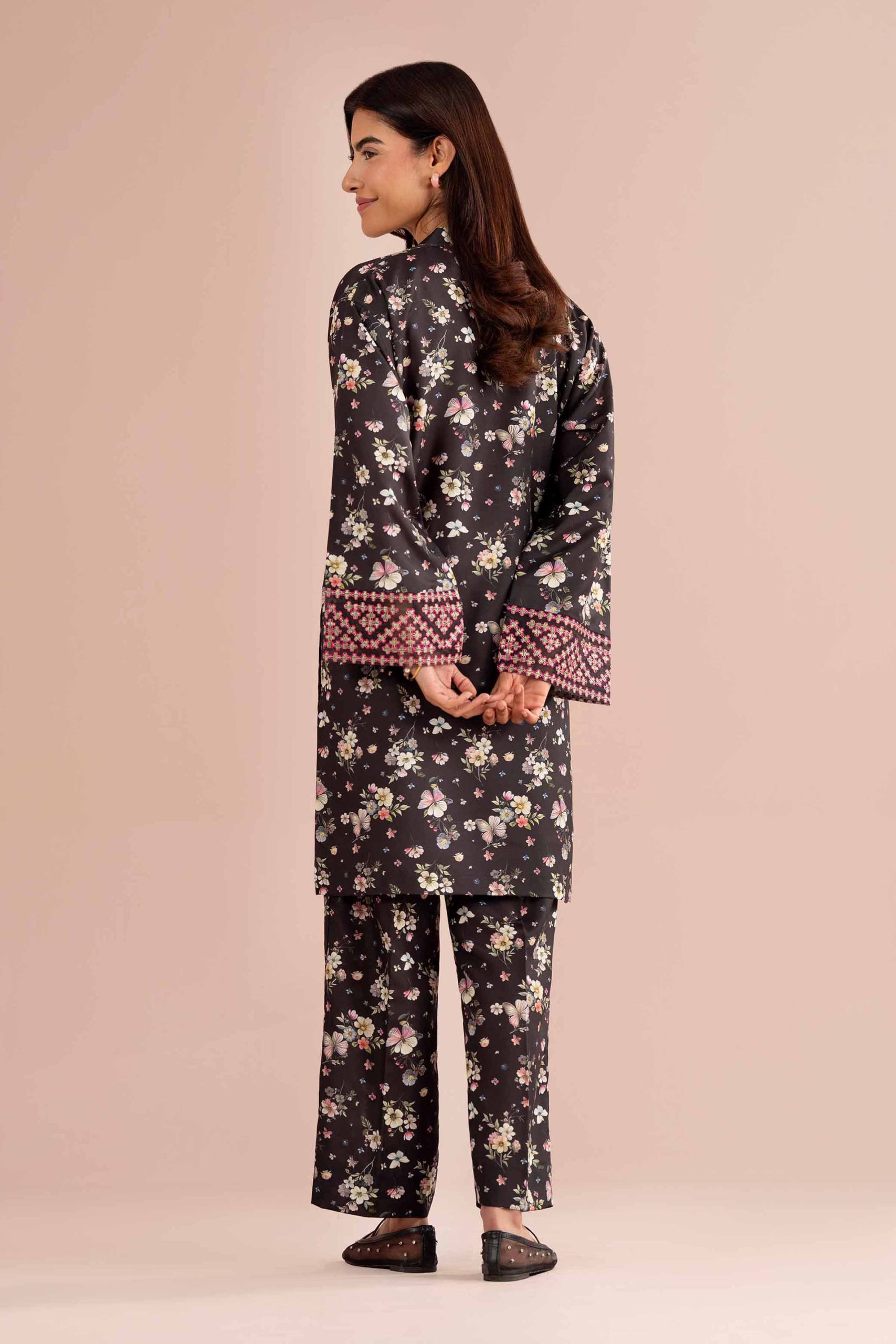 2 Piece - Printed Embroidered Suit - PE26-414 - Image 4