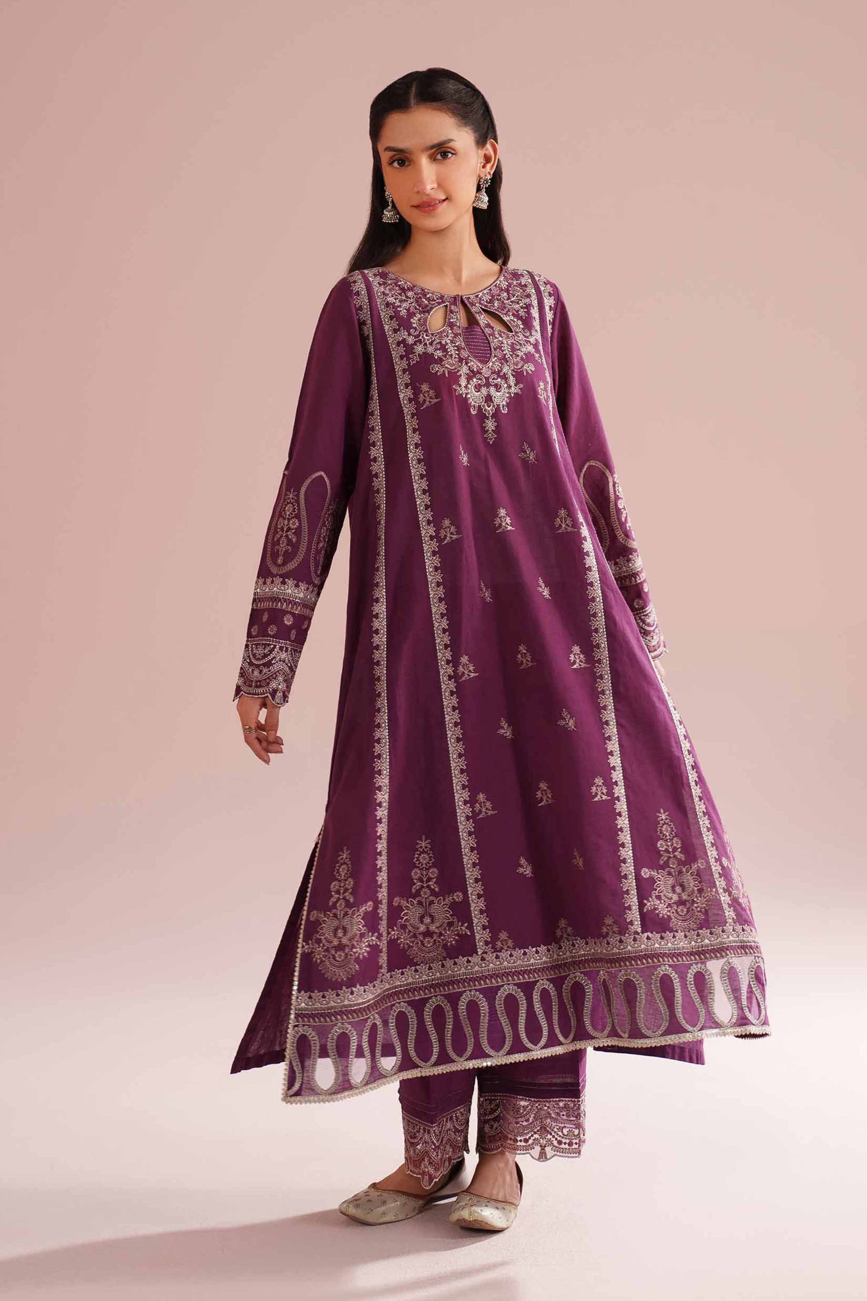 2 Piece - Embroidered Suit - PE26-49