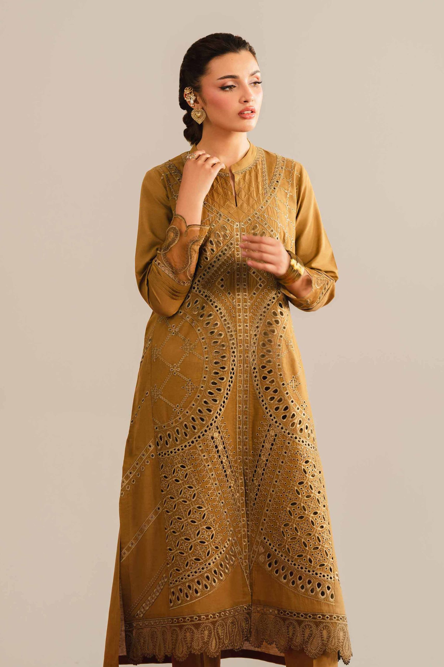 2 Piece - Embroidered Suit - PE26-52 - Image 2
