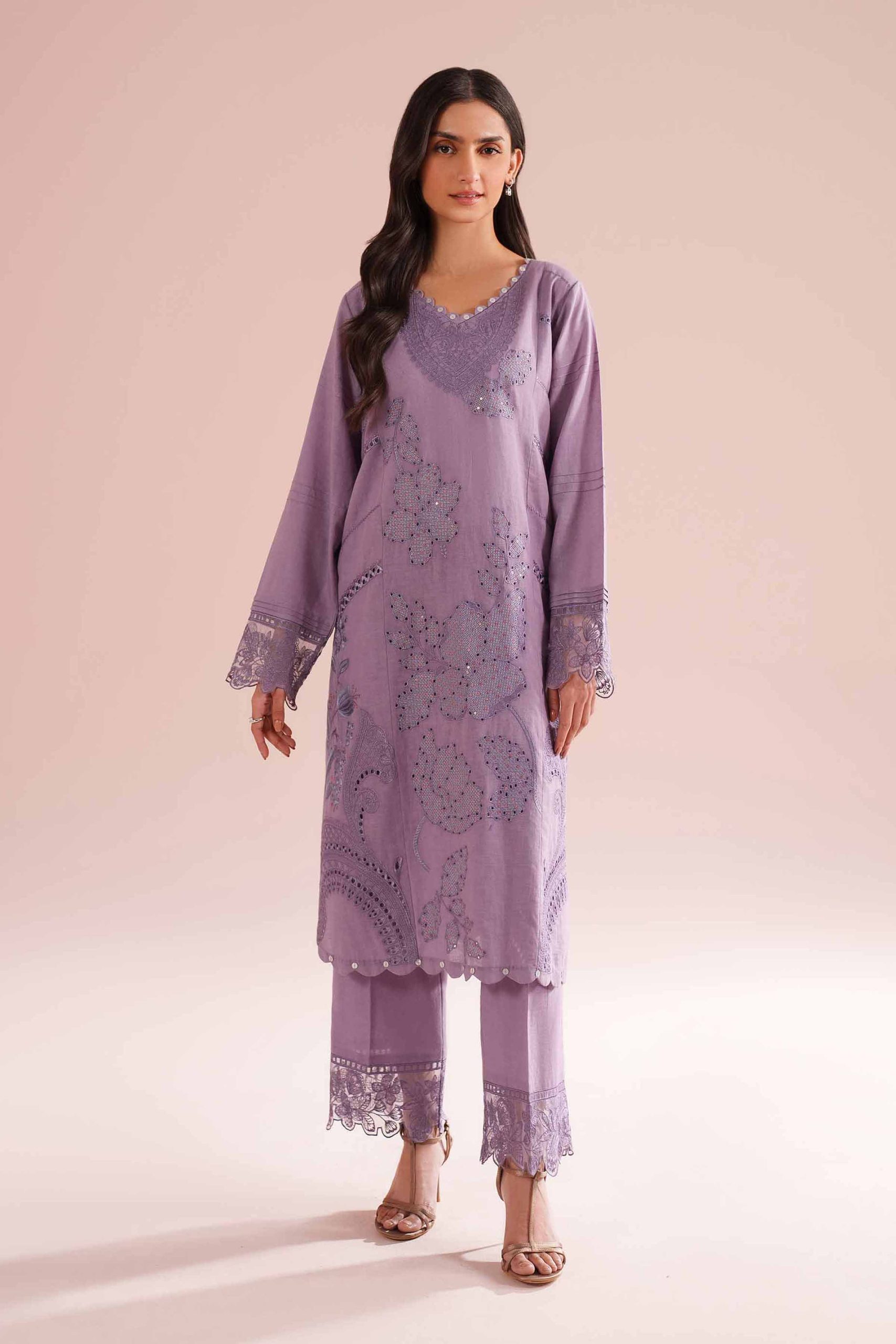 2 Piece - Embroidered Suit - PE26-54 - Image 4