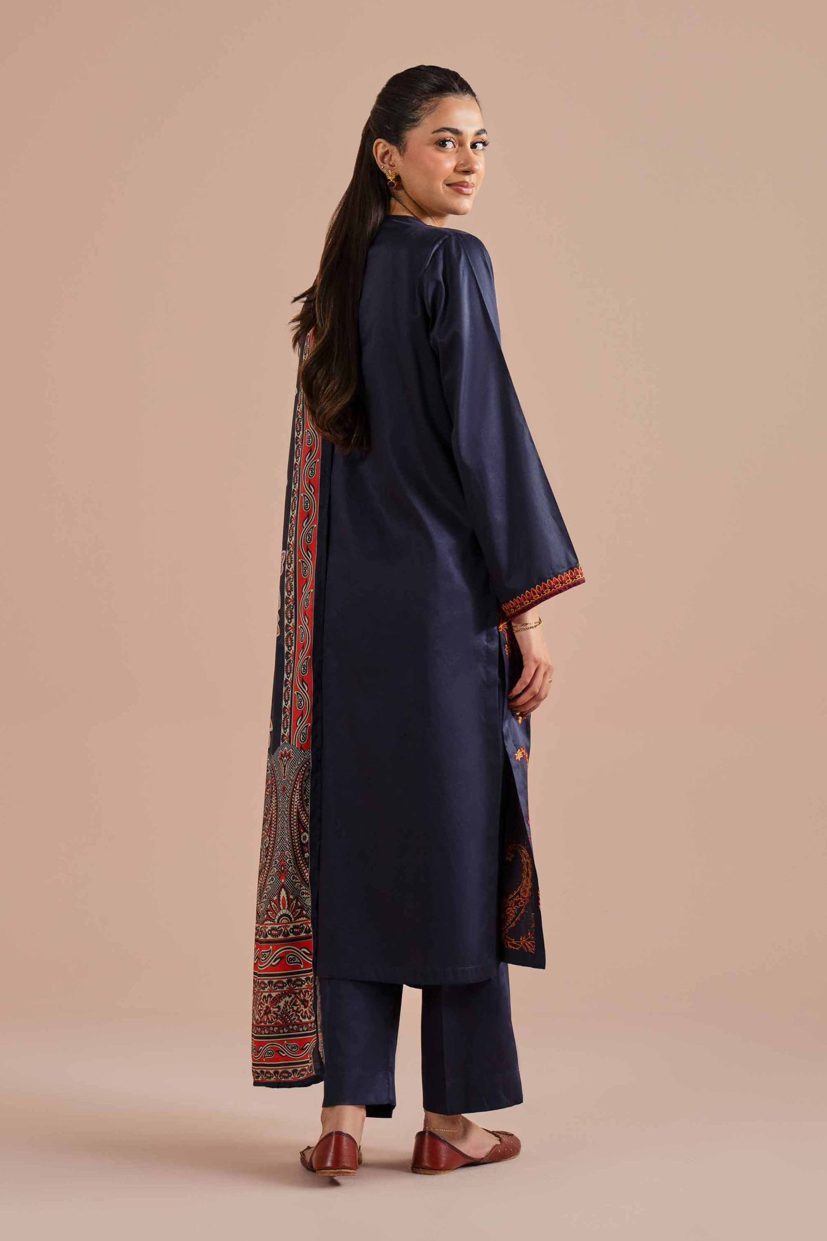 3 Piece - Embroidered Suit - PE26-65 - Image 3