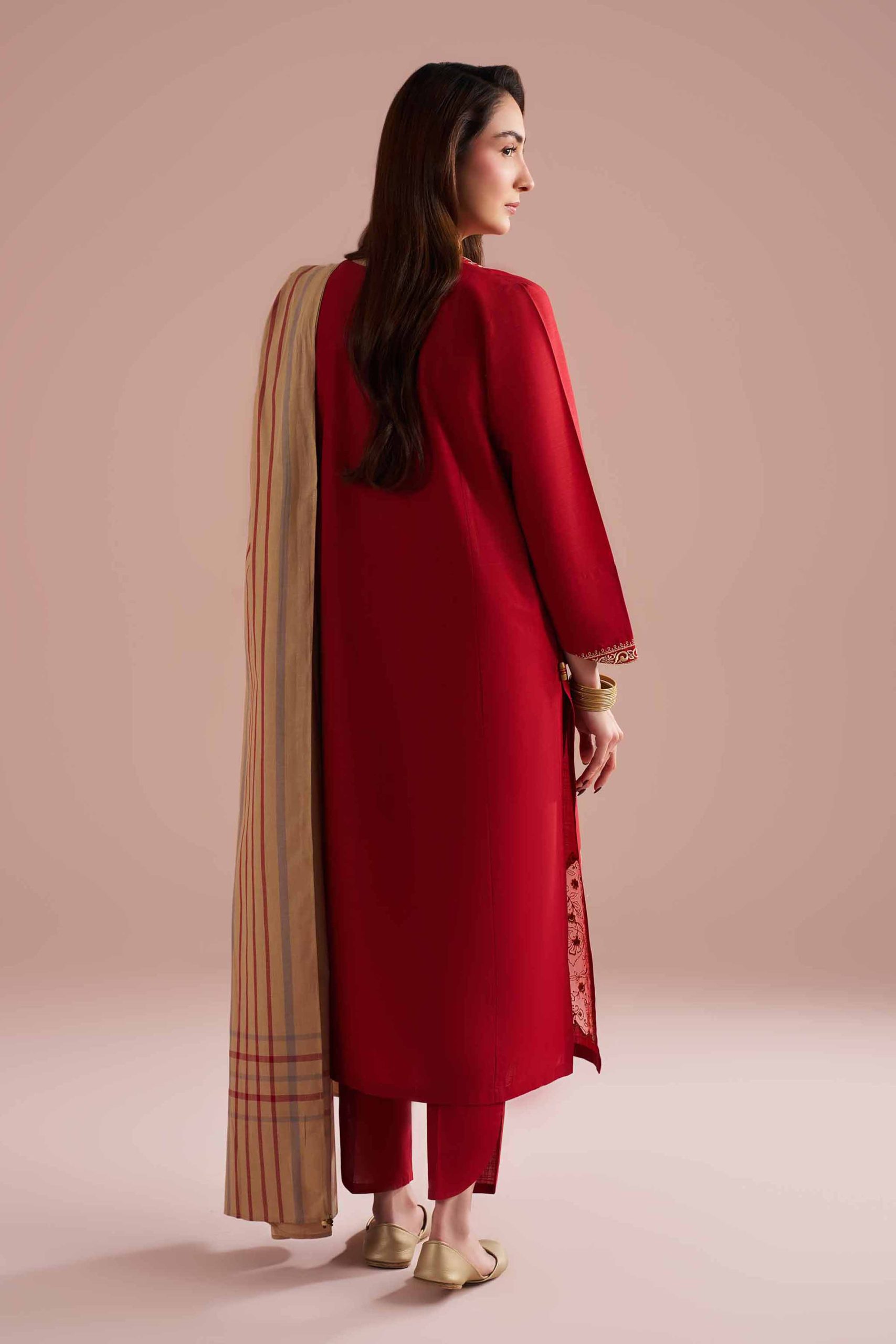 3 Piece - Embroidered Suit - PE26-80 - Image 4