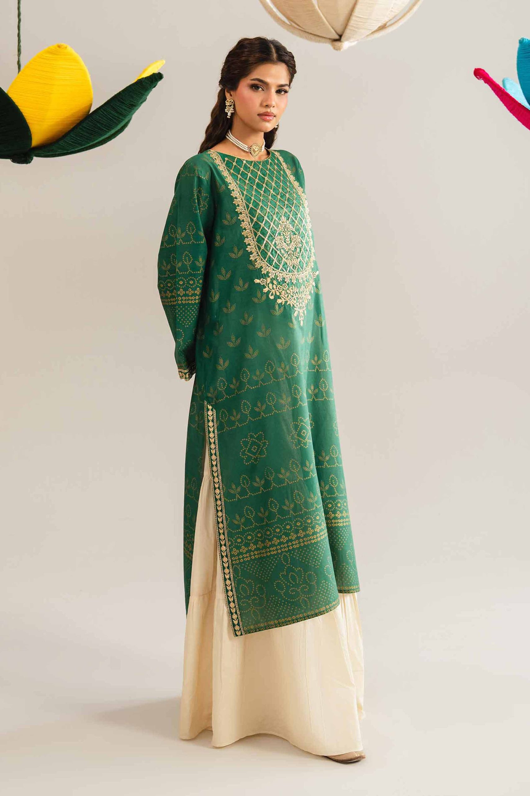Printed Embroidered Shirt - PE26-87