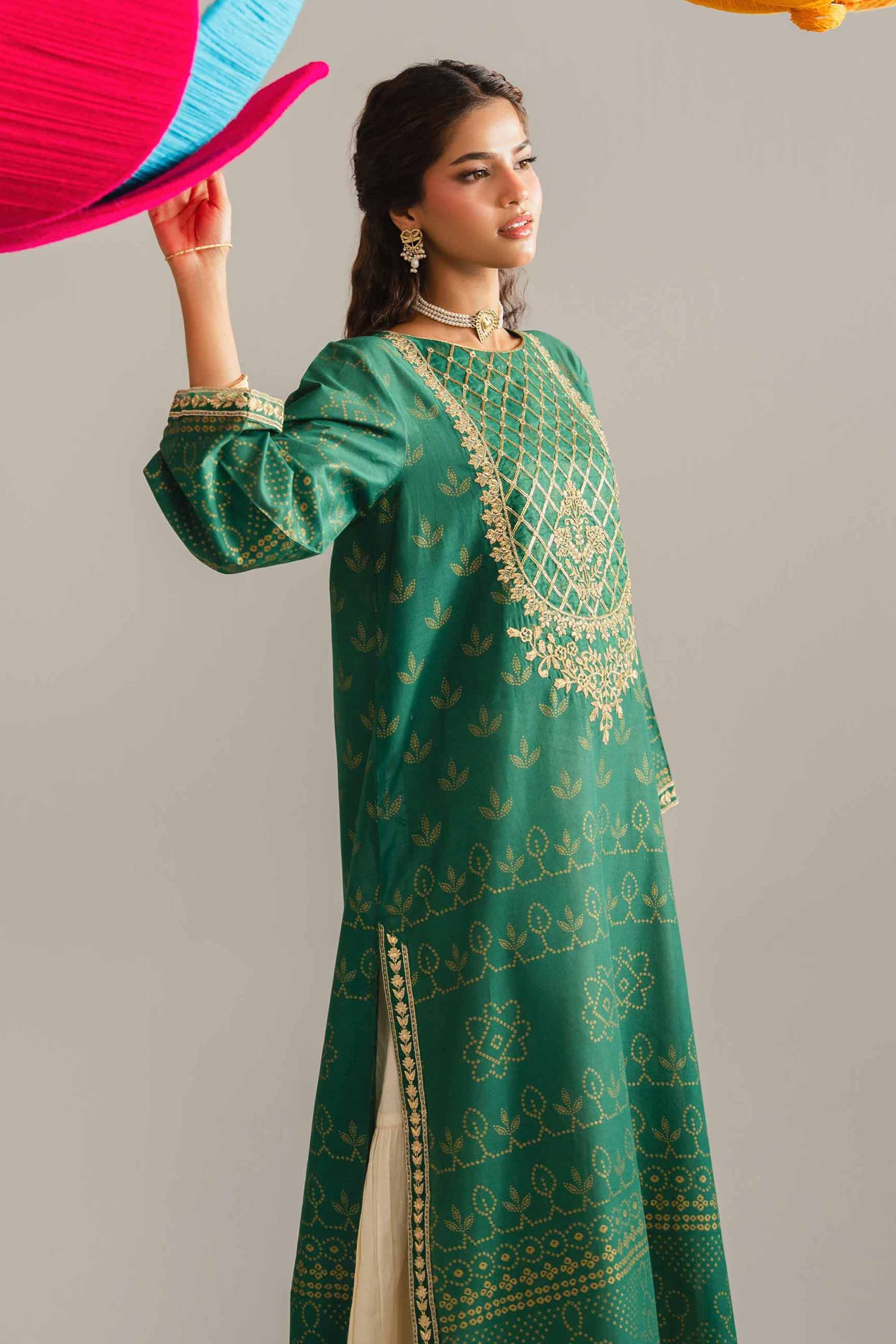 Printed Embroidered Shirt - PE26-87 - Image 2