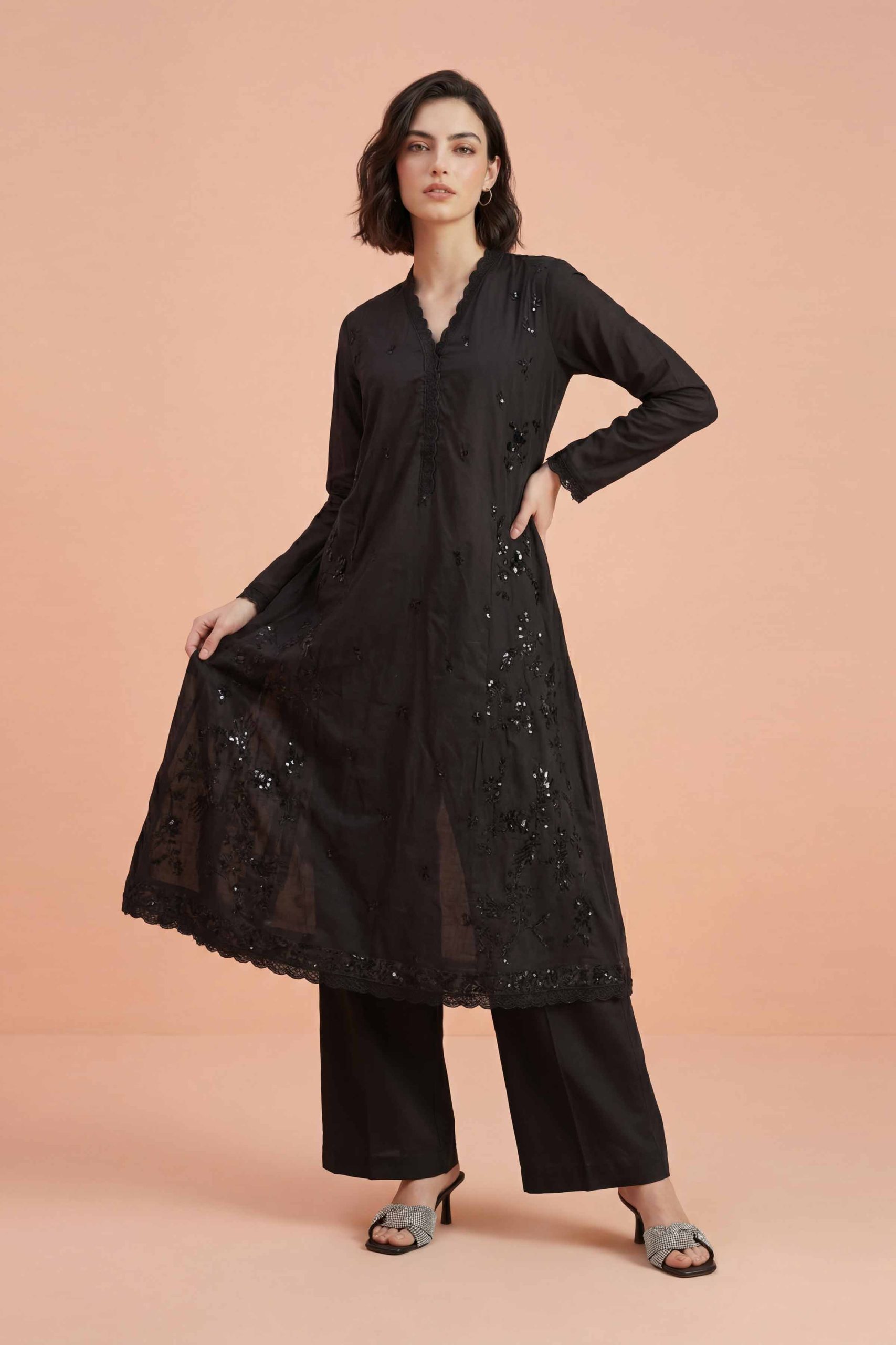 Embroidered Frock - PE26-95 - Image 3